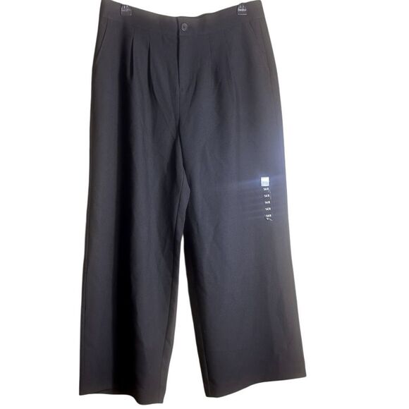 Torrid Twill Deep Black Wide-Leg Pants Size 14 NWT 📦 - Picture 1 of 9